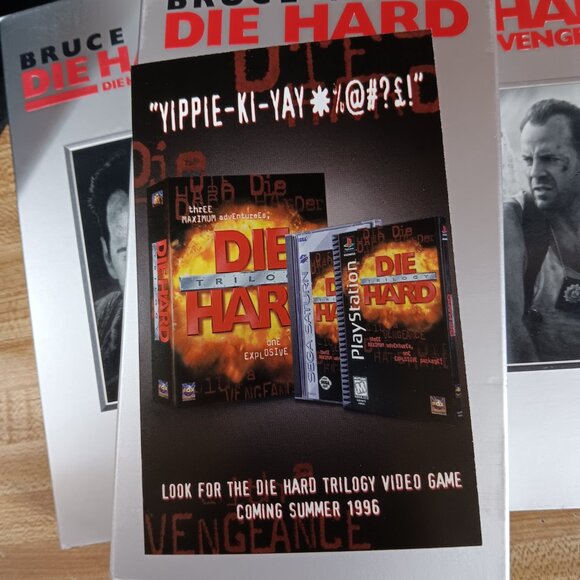 Die Hard Trilogy VHS Box Set 1996 Release THX Remaster McTiernan Action VTG Cult - Picture 9 of 9
